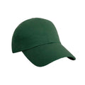 Bottle Green - Front - Result Headwear Pro Style Plain Heavy Brushed Cotton Baseball Cap