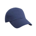 Navy - Front - Result Headwear Pro Style Plain Heavy Brushed Cotton Baseball Cap