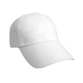 White - Front - Result Headwear Pro Style Plain Heavy Brushed Cotton Baseball Cap