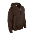 Dark Chocolate - Side - Gildan Mens Heavy Blend Full Zip Hoodie