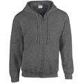 Dark Heather - Front - Gildan Mens Heavy Blend Full Zip Hoodie