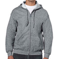 Graphite Heather - Side - Gildan Mens Heavy Blend Full Zip Hoodie