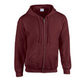 Maroon - Front - Gildan Mens Heavy Blend Full Zip Hoodie