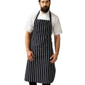 Black-Grey - Back - Premier Striped Woven Full Apron