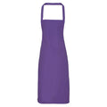 Purple - Front - Premier Unisex Adult Cotton Bibbed Apron