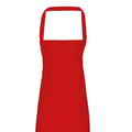 Red - Back - Premier Unisex Adult Cotton Bibbed Apron