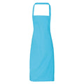 Turquoise - Front - Premier Unisex Adult Cotton Bibbed Apron