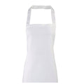 White - Back - Premier Unisex Adult Cotton Bibbed Apron