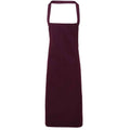 Aubergine - Front - Premier Unisex Adult Cotton Bibbed Apron