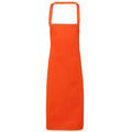 Orange - Front - Premier Unisex Adult Cotton Bibbed Apron