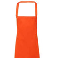 Orange - Back - Premier Unisex Adult Cotton Bibbed Apron