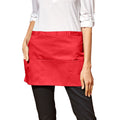 Red - Back - Premier Colours 3 Pocket Short Apron