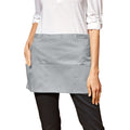 Silver - Back - Premier Colours 3 Pocket Short Apron