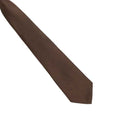 Brown - Back - Premier Unisex Adult Colours Fashion Plain Clip-On Tie