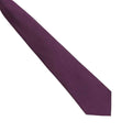 Purple - Back - Premier Unisex Adult Colours Fashion Plain Clip-On Tie