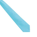 Turquoise - Back - Premier Unisex Adult Colours Fashion Plain Clip-On Tie