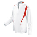 Red-White - Front - Spiro Unisex Adult Trial Zip Neck Training Top