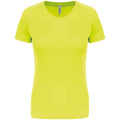 Fluorescent Yellow - Front - Proact Womens-Ladies Performance T-Shirt