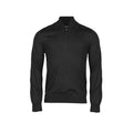 Black - Front - Tee Jays Mens Half Zip Sweatshirt