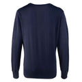 Navy - Back - Premier Womens-Ladies Knitted Cotton Acrylic V Neck Sweatshirt