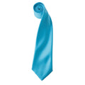 Turquoise - Front - Premier Unisex Adult Colours Satin Tie