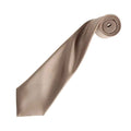 Khaki - Back - Premier Unisex Adult Colours Satin Tie