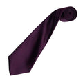 Aubergine - Back - Premier Unisex Adult Colours Satin Tie