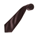 Brown - Back - Premier Unisex Adult Colours Satin Tie