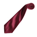 Burgundy - Back - Premier Unisex Adult Colours Satin Tie