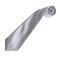 Silver - Back - Premier Unisex Adult Colours Satin Tie