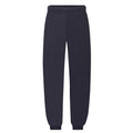 Deep Navy - Front - Fruit of the Loom Childrens-Kids Elasticated Hem Jogging Bottoms