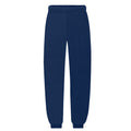 Navy - Front - Fruit of the Loom Childrens-Kids Elasticated Hem Jogging Bottoms