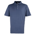 Navy - Front - Premier Mens Pique Stud Front Polo Shirt