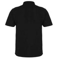 Black - Back - Premier Mens Pique Stud Front Polo Shirt