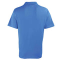 Royal Blue - Back - Premier Mens Pique Stud Front Polo Shirt