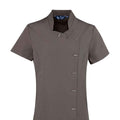 Dark Grey - Back - Premier Womens-Ladies Orchid Short-Sleeved Tunic