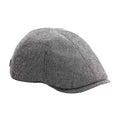 Grey - Front - Beechfield Linen Summer Newsboy Cap