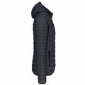 Dark Grey - Side - Kariban Mens Hooded Marl Lightweight Padded Jacket