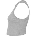 Athletic Heather Grey - Side - Bella + Canvas Womens-Ladies Muscle Micro-Rib Cropped Vest Top