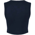 Solid Navy - Back - Bella + Canvas Womens-Ladies Muscle Micro-Rib Cropped Vest Top