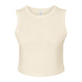 Solid Natural Blend - Front - Bella + Canvas Womens-Ladies Muscle Micro-Rib Cropped Vest Top