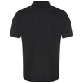 Black - Back - PRO RTX Mens Pro Piqué Moisture Wicking Polo Shirt