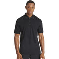 Black - Side - PRO RTX Mens Pro Piqué Moisture Wicking Polo Shirt