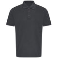 Solid Grey - Front - PRO RTX Mens Pro Piqué Moisture Wicking Polo Shirt