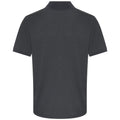 Solid Grey - Back - PRO RTX Mens Pro Piqué Moisture Wicking Polo Shirt