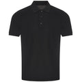 Black - Front - PRO RTX Mens Pro Piqué Moisture Wicking Polo Shirt