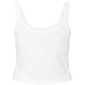 Solid White - Back - Bella + Canvas Womens-Ladies Micro-Rib Spaghetti Strap Tank Top