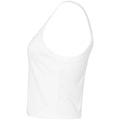 Solid White - Side - Bella + Canvas Womens-Ladies Micro-Rib Spaghetti Strap Tank Top