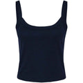 Solid Navy - Back - Bella + Canvas Womens-Ladies Micro-Rib Spaghetti Strap Tank Top