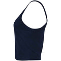 Solid Navy - Side - Bella + Canvas Womens-Ladies Micro-Rib Spaghetti Strap Tank Top